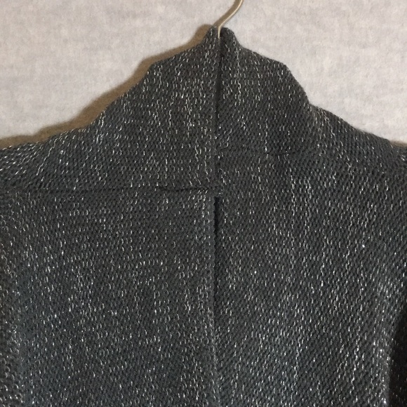 KNOX ROSE Boho Bohemian Festival Waterfall Cardigan Metallic Threads w/Fringe - Picture 3 of 16